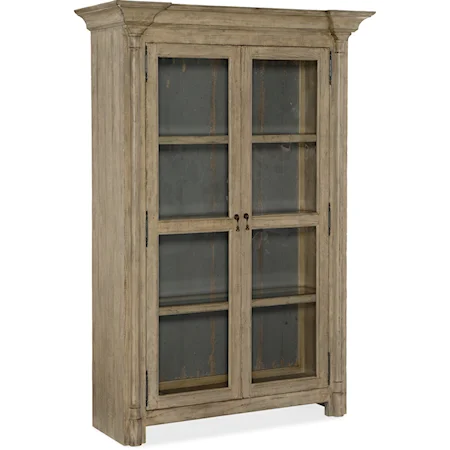 Rustic Display Cabinet with Lighting